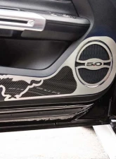 American Car Craft 2Pc Brushed Finish Pony Style Carbon Fiber Door Guards Ford Mustang 2015-2020                                     - ACC-271075 - Image 4
