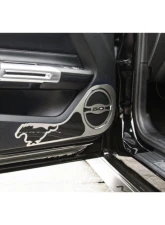 American Car Craft 2Pc Brushed Finish Pony Style Carbon Fiber Door Guards Ford Mustang 2015-2020                                     - ACC-271075 - Image 5