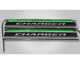American Car Craft Carbon Fiber Polished Front Door Sills w/ 