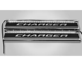 American Car Craft Carbon Fiber Polished Front Door Sills w/ 