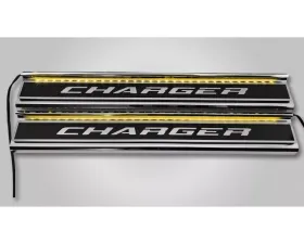 American Car Craft Carbon Fiber Polished Front Door Sills w/ 