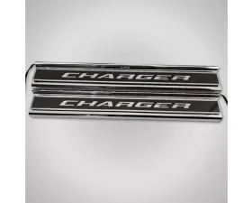 American Car Craft Carbon Fiber Polished Front Door Sills w/ 