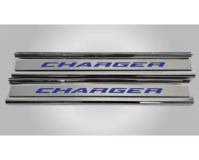 American Car Craft Polished Stainless Front Door Sills w/ 