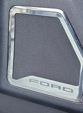 American Car Craft Front Inner Door Speaker Trim w/ "FORD" Etched Logo Ford F-250 Super Duty 2017-2022                                     - ACC-791009 - Image 3