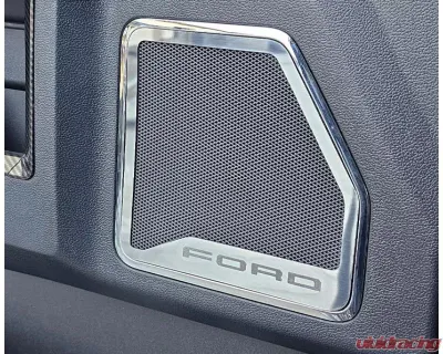 American Car Craft Front Inner Door Speaker Trim w/ "FORD" Etched Logo Ford F-250 Super Duty 2017-2022 - ACC-791009