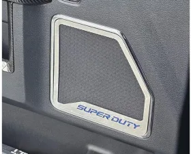 American Car Craft Front Inner Door Speaker Trim w/ Brushed Black 