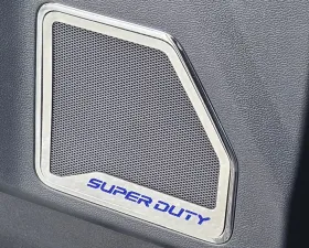 American Car Craft Front Inner Door Speaker Trim w/ Blue Carbon Fiber 