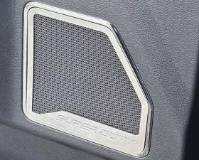 American Car Craft Front Inner Door Speaker Trim w/ White Carbon Fiber 