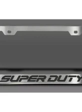 American Car Craft License Plate Frame w/ Brushed Black "Super Duty" Lettering Ford F-250 2017-2022                                     - ACC-792002-BBLK - Image 2