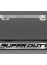 American Car Craft License Plate Frame w/ Black Carbon Fiber "Super Duty" Lettering Ford F-250 2017-2022                                     - ACC-792002-BLK - Image 2