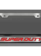 American Car Craft License Plate Frame w/ Solid Bright Red "Super Duty" Lettering Ford F-250 2017-2022                                     - ACC-792002-BSRD - Image 2