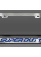 American Car Craft License Plate Frame w/ Ford Blue "Super Duty" Lettering Ford F-250 2017-2022                                     - ACC-792002-FBLU - Image 2