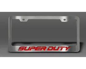 American Car Craft License Plate Frame w/ Red Carbon Fiber 