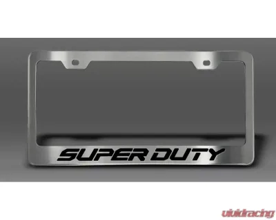 American Car Craft License Plate Frame w/ Solid Black "Super Duty" Lettering Ford F-250 2017-2022 - ACC-792002-SBLK