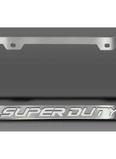 American Car Craft License Plate Frame w/ White Carbon Fiber "Super Duty" Lettering Ford F-250 2017-2022                                     - ACC-792002-WHT - Image 2