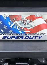 American Car Craft License Plate Frame w/ Ford Blue "Super Duty" Lettering Ford F-250 2017-2022                                     - ACC-792002-FBLU - Image 2