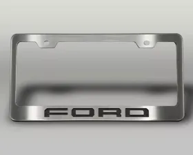 American Car Craft License Plate Frame w/ Brushed Black 