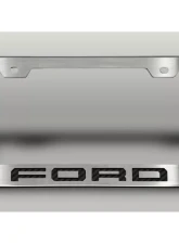 American Car Craft License Plate Frame w/ Black Carbon Fiber "Ford" Lettering Ford F-250 2017-2022                                     - ACC-792003-BLK - Image 3