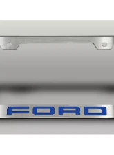 American Car Craft License Plate Frame w/ Ford Blue "Ford" Lettering Ford F-250 2017-2022                                     - ACC-792003-FBLU - Image 3
