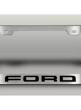 American Car Craft License Plate Frame w/ Solid Black "Ford" Lettering Ford F-250 2017-2022                                     - ACC-792003-SBLK - Image 3