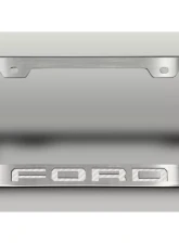 American Car Craft License Plate Frame w/ White Carbon Fiber "Ford" Lettering Ford F-250 2017-2022                                     - ACC-792003-WHT - Image 3