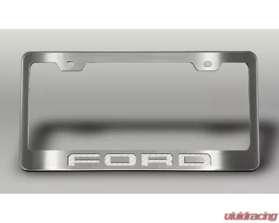American Car Craft License Plate Frame w/ White Carbon Fiber "Ford" Lettering Ford F-250 2017-2022 - ACC-792003-WHT