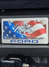 American Car Craft License Plate Frame w/ Ford Blue "Ford" Lettering Ford F-250 2017-2022                                     - ACC-792003-FBLU - Image 3