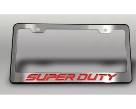 American Car Craft Black License Plate Frame w/ Solid Bright Red 