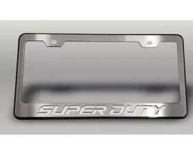American Car Craft Black License Plate Frame w/ White Carbon Fiber 