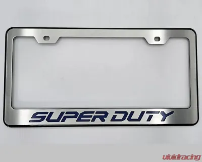 American Car Craft Black License Plate Frame w/ No Color "Super Duty" Lettering Ford F-250 2017-2022 - ACC-792004