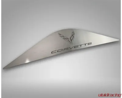 American Car Craft Brushed Finish Rear Vanity Plate with Etched Corvette Logo Chevrolet C8 Corvette Coupe 2020-2024 - ACC-883032