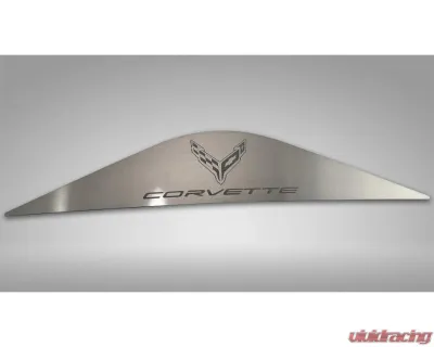 American Car Craft Brushed Finish Rear Vanity Plate with Etched Corvette Logo Chevrolet C8 Corvette Coupe 2020-2024 - ACC-883032