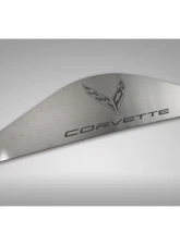 American Car Craft Brushed Finish Rear Vanity Plate with Etched Corvette Logo Chevrolet C8 Corvette Coupe 2020-2024                                     - ACC-883032 - Image 4