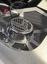 American Car Craft Brushed Trim with Insert Flag Stainless Steel Carbon Fiber Shock Tower Covers Chevrolet C8 Corvette Coupe 2020-2024                                     - ACC-883041 - Image 6