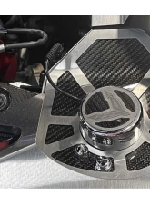 American Car Craft Brushed Trim with Insert Flag Stainless Steel Carbon Fiber Shock Tower Covers Chevrolet C8 Corvette Coupe 2020-2024                                     - ACC-883041 - Image 5