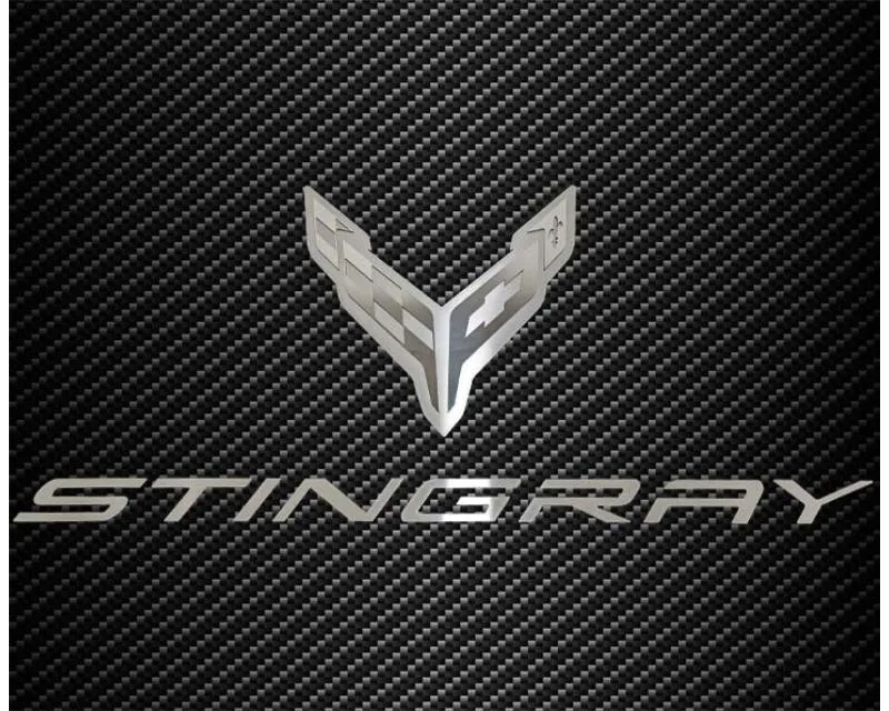 American Car Craft Stainless Hood Panel Badge Flag Logo and Stingray Font Style Chevrolet C8 Corvette 2020-2024 - ACC-883051