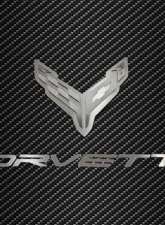 American Car Craft Stainless Hood Panel Badge Flag Logo and Corvette Font Style Chevrolet C8 Corvette 2020-2024                                     - ACC-883052 - Image 4