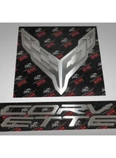 American Car Craft Stainless Hood Panel Badge Flag Logo and Corvette Font Style Chevrolet C8 Corvette 2020-2024                                     - ACC-883052 - Image 2