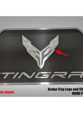 American Car Craft Stainless Hood Panel Badge Flag Logo and Corvette Font Style Chevrolet C8 Corvette 2020-2024                                     - ACC-883052 - Image 4