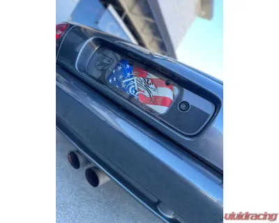 American Car Craft Carbon Fiber with Black Brushed Trim Tag Back Frame Dodge Viper RT-10 Gen 2 1996-2002 - ACC-962090