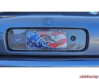 American Car Craft Carbon Fiber with Black Brushed Trim Tag Back Frame Dodge Viper RT-10 Gen 2 1996-2002 - ACC-962090