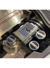 American Car Craft Master Cylinder Cover Manual Polished Stainless - Dark Blue Solid Chevrolet Corvette C7 Z06 2014-2019                                     - ACC-053128-DBLU - Image 2