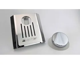 American Car Craft Master Cylinder Cover Manual Polished Stainless - Black Solid Chevrolet Corvette C7 Z06 2014-2019