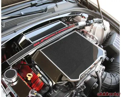 American Car Craft Supercharger Cover Polished Stainless Steel w/ Perforation | Carbon Fiber Cadillac Cts-V 2016-2019 - ACC-123102