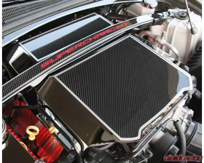 American Car Craft Supercharger Cover Polished Stainless Steel w/ Perforation | Carbon Fiber Cadillac Cts-V 2016-2019 - ACC-123102