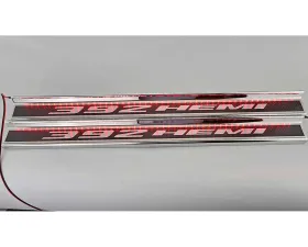 American Car Craft Carbon Fiber Door Sills w/392 HEMI Brushed Lettering w/Red LED Illumination 2pc Dodge Challenger 2015-2024