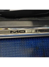 American Car Craft Carbon Fiber Door Sills w/392 HEMI Brushed Lettering w/Green LED Illumination 2pc Dodge Challenger 2015-2024                                     - ACC-151089-GRNL - Image 5