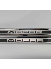 American Car Craft Carbon Fiber Door Sills w/392 HEMI Brushed Lettering w/Green LED Illumination 2pc Dodge Challenger 2015-2024                                     - ACC-151089-GRNL - Image 3