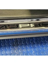 American Car Craft Carbon Fiber Door Sills w/392 HEMI Brushed Lettering w/Green LED Illumination 2pc Dodge Challenger 2015-2024                                     - ACC-151089-GRNL - Image 4