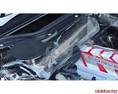 American Car Craft Stainless Steel Water Tank Cover Perforated w/Cap Chevrolet Corvette C8 HTC 2020-2024 - ACC-883205